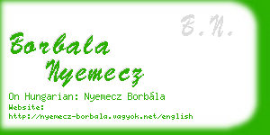 borbala nyemecz business card
